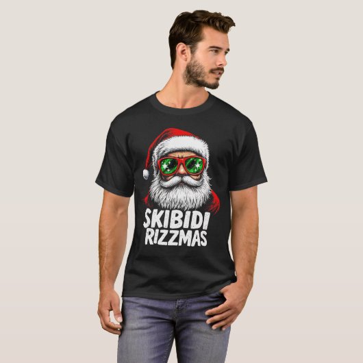 T-shirt Skibidi Rizzmas Noël Rizz Père Noël Charisme (Devant entier)