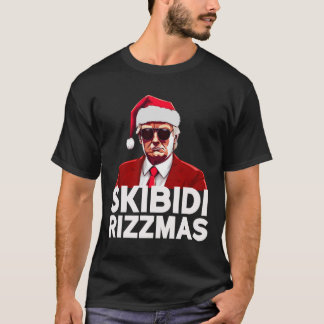 T-shirt Skibidi Rizzmas Noël Trump Père Noël Pajama Rizz