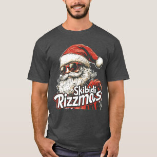 T-shirt Skibidi Rizzmass Funny Santa Claus Rizz la saison