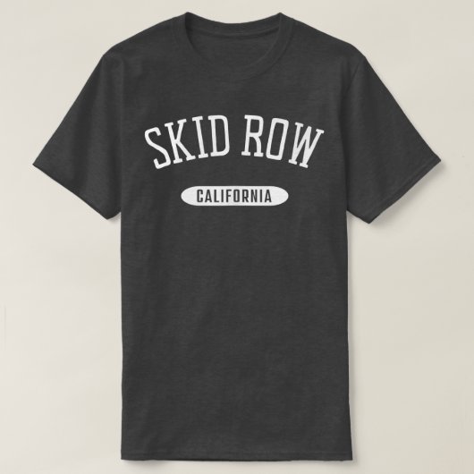 T-shirt Skid Row Classic Style Skid Row California CA Tan (Design devant)