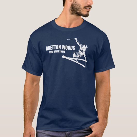 T-shirt Skier Bretton Woods New Hampshire (Devant)