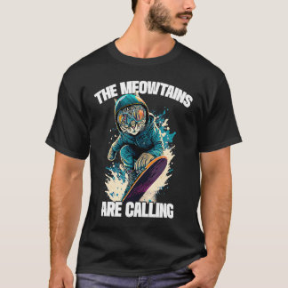 T-shirt Skier De Montagne cool Snowboard Pour Hommes Femme