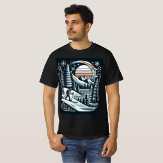 T-shirt Skier et hiver
