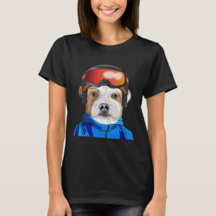 T-shirt Skier Parson Russell Terrier Snowboard Chien