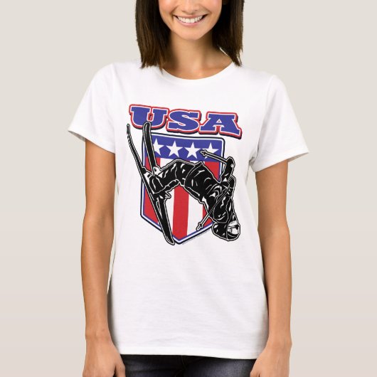 T-shirt Skier USA (Devant)