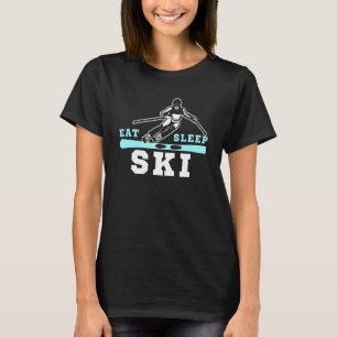 T-shirt Skier vintage Gif Manger Sleep Ski