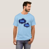 T-shirt Skies_clouds bleu (Devant entier)