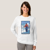 T-shirt Skieur AdmiringNew Mexique (Devant entier)