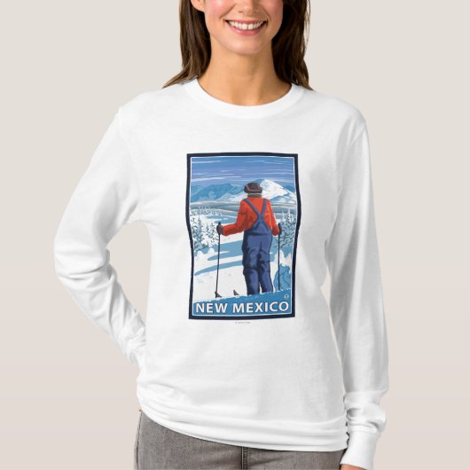 T-shirt Skieur AdmiringNew Mexique (Devant)