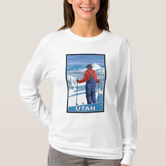 T-shirt Skieur AdmiringUtah (Devant)