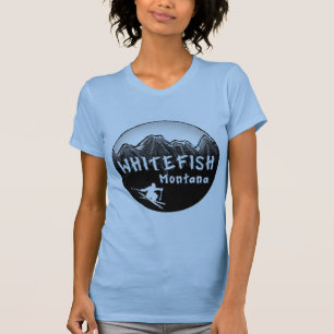 T-shirt Skieur artistique du Montana de poisson à chair