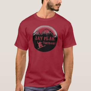 T-shirt Skieur artistique maximal du Vermont de geai