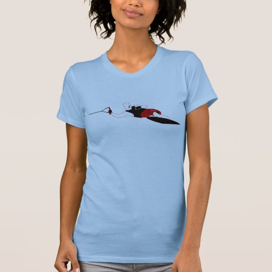 T-shirt Skieur de l'eau de slalom (Devant)