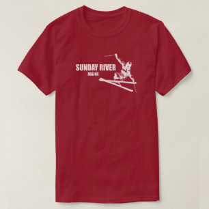 T-shirt Skieur de Sunday River Maine