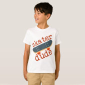 T-shirt Skieur Dude // Cute Kids Skateboard (Devant entier)