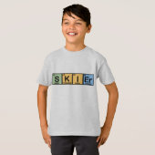 T-shirt Skieur fait d'éléments (Devant entier)