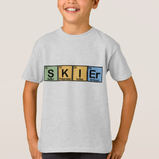 T-shirt Skieur fait d'éléments