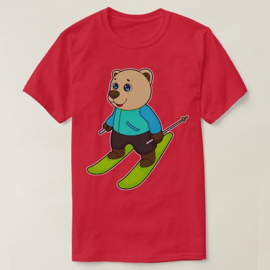 T-shirt Skieur ours Ski (Design devant)