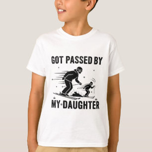 T-shirt Skieurs drôles se sont fait dépasser par ma fille