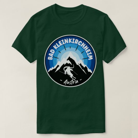 T-shirt Skiing Bad Kleinkirchheim Autriche Bleu (Design devant)