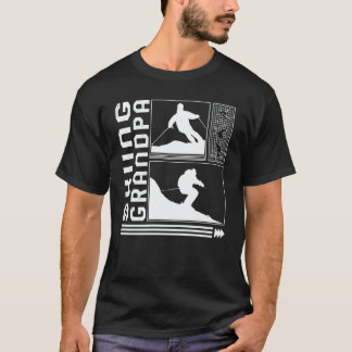 T-shirt Skiing Grandpa Skiing Skier Winter Snowboard Snowb