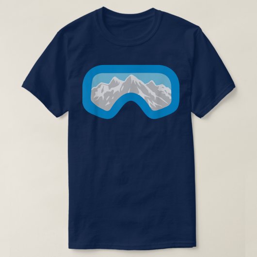 T-shirt Skiing or Snowboard Goggle (Design devant)