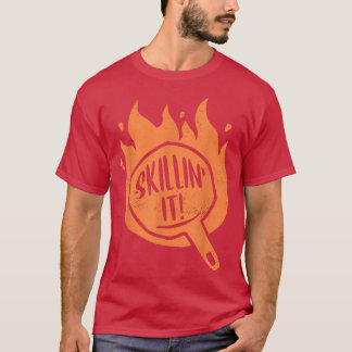 T-shirt Skillon It Skillet Cuisine de poêle de fer moulé