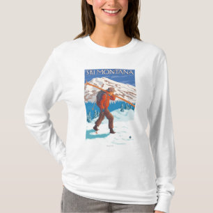 T-shirt Skis de transport de neige de skieur - Montana