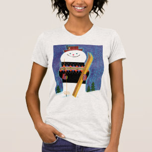 T-shirt Skis pour le bonhomme de neige
