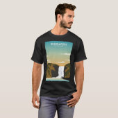 T-shirt Skogafoss Islande Retro Waterfall National Park Tr (Devant entier)