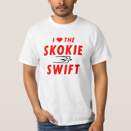 T-shirt Skokie Swift, Ligne Jaune, CTA Transit rapide (Devant)