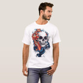 T-shirt Skull and Koi Serenity (Devant entier)