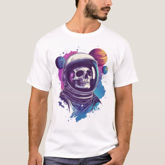 T-shirt Skull Astronaut Explorer (Devant)
