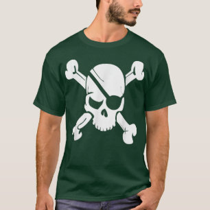 T-shirt Skull Crossbones Skeleton Cool Pirate Logo Pirate 