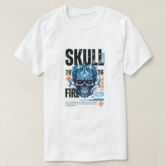 T-shirt Skull fire (Design devant)
