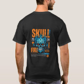 T-shirt skull fire borcelle t shirt (Dos)