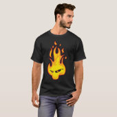T-shirt Skull flame (Devant entier)