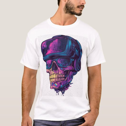 T-shirt Skull Gamer Mode (Devant)
