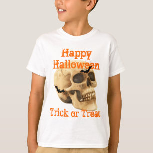 T-shirt Skull Halloween tricoté ou traiter