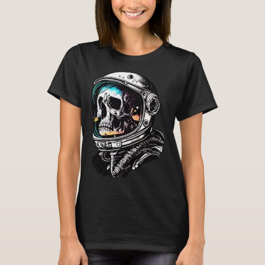 T-shirt Skull in an astronaut helmet skull astronaut (Devant)