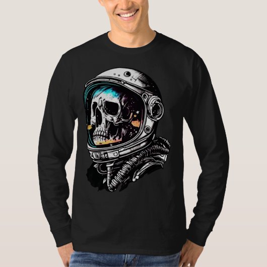 T-shirt Skull in an astronaut helmet skull astronaut (Devant)