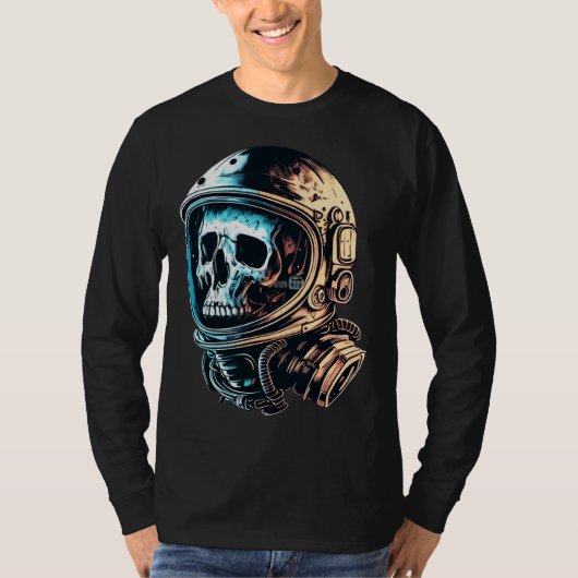 T-shirt Skull in an astronaut helmet skull astronaut  1 (Devant)