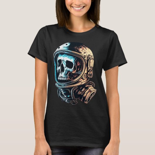 T-shirt Skull in an astronaut helmet skull astronaut  1 (Devant)