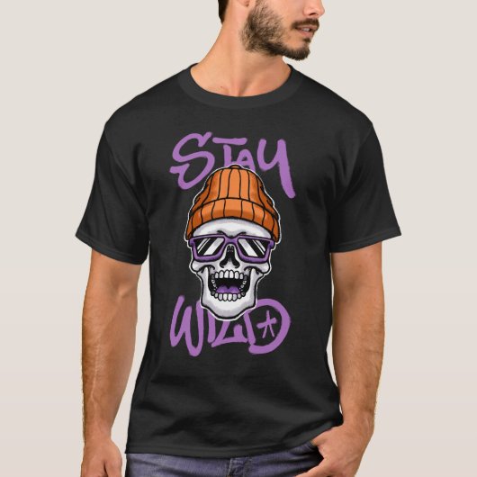 T-shirt Skull in Beanie and Sunglasses streetwear (Devant)