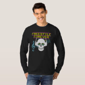 T-shirt Skull libre pour toujours avec casque Jamming 80s (Devant entier)
