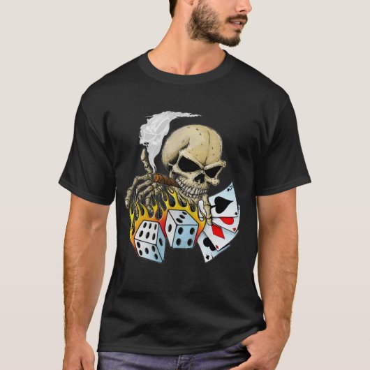 T-SHIRT SKULL POKER (Devant)
