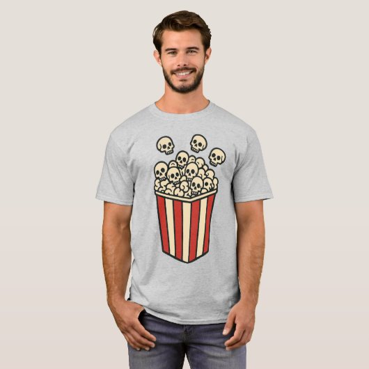 T-shirt Skull Popcorn Box Sticker (Devant entier)