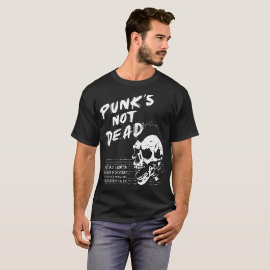 T-shirt Skull Punk Rock - Punk n'est pas mort - Old Punks (Devant entier)