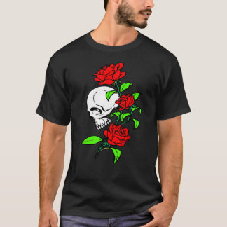 T-SHIRT SKULL ROSE
