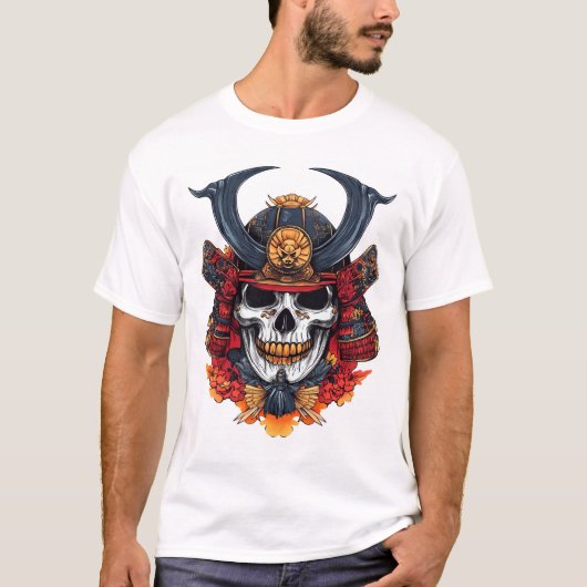 T-shirt Skull Samurai Mask (Devant)
